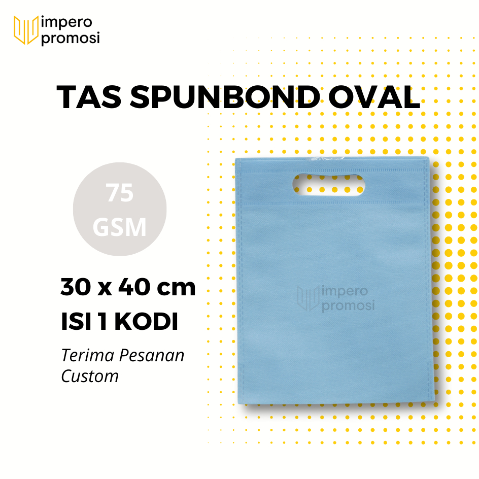 

Impero - GOODIE BAG SPUNBOND OVAL 30x40 Harga Kodian Waran Biru Muda Kantong Belanja Souvenir
