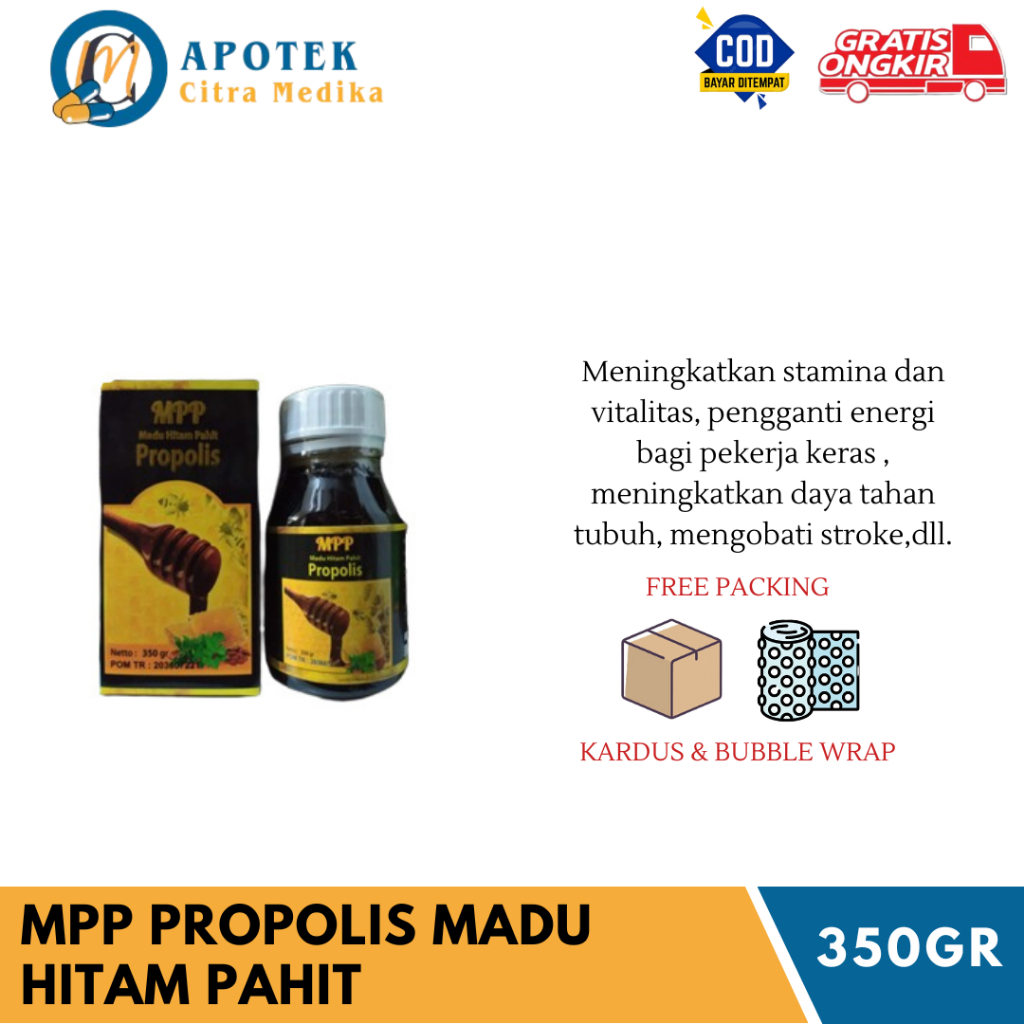 MPP Propolis Madu Hitam Pahit 350 gr Meringankan Diabetes Kencing Manis
