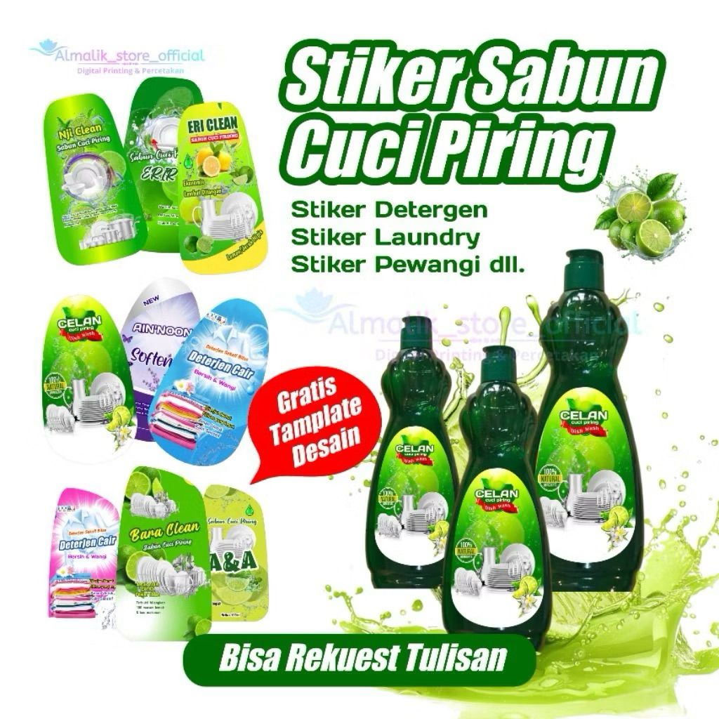 

Stiker Kemasan Label Botol Sabun Cuci Piring Custo Free Cutting