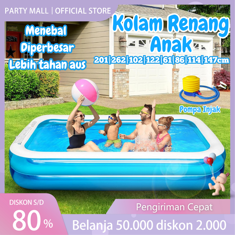 Kolam Renang Anak Jumbo 3 Meter Kolam Bola Bak Mandi Anak Renang Portable Inflatable Swimming Pool