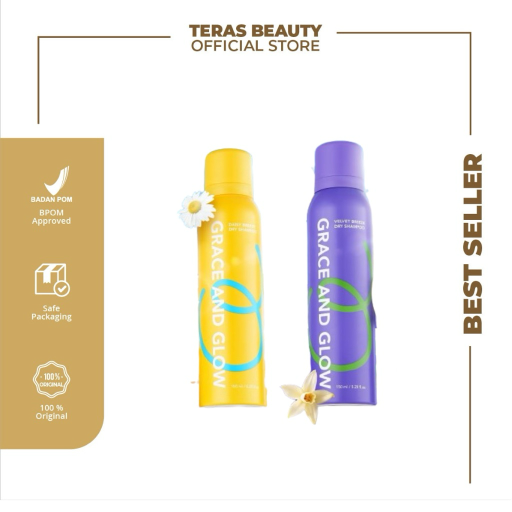 GRACE AND GLOW- Dry Shampoo Grace And Glow|Shampoo Instan|Dry Shampo|Spray Rambut|Shampoo Kering Tan