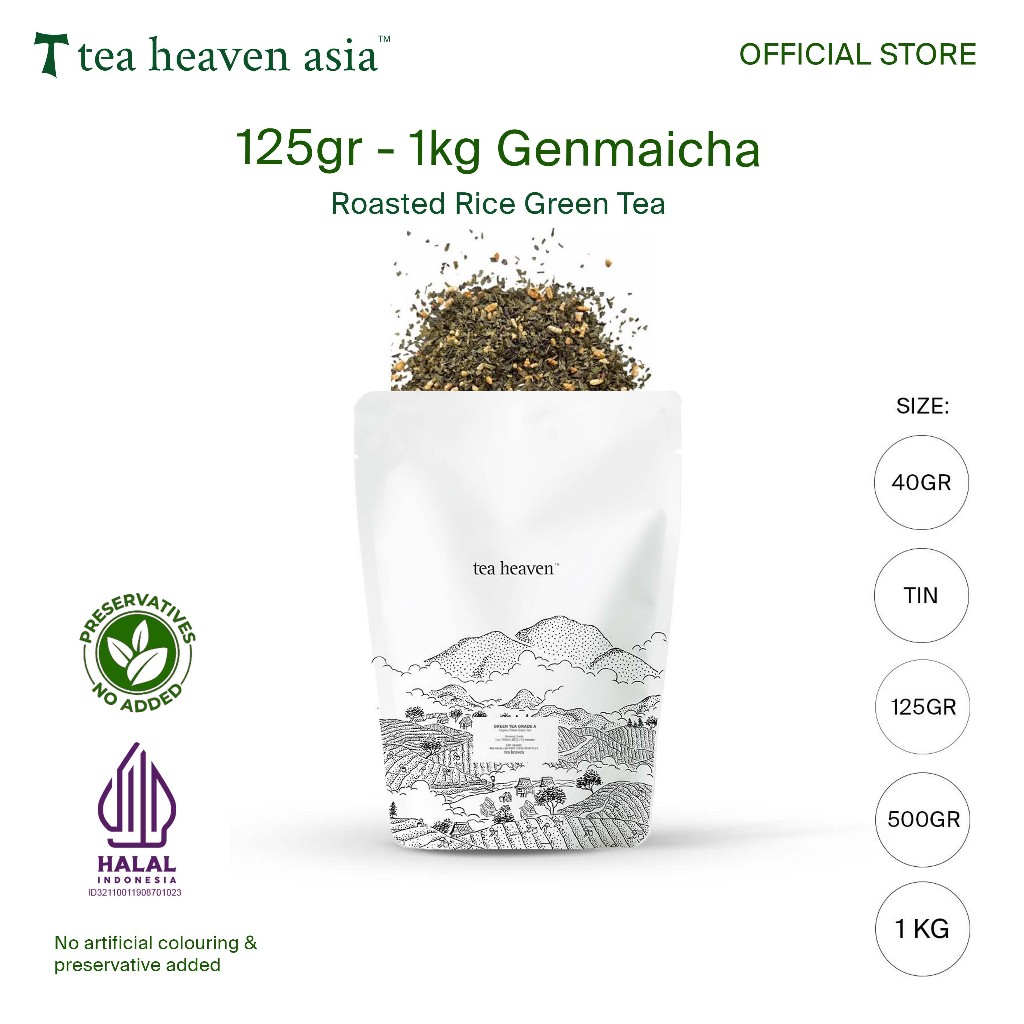 

Tea Heaven Genmaicha Japanese Green Tea Roasted Rice 1kg
