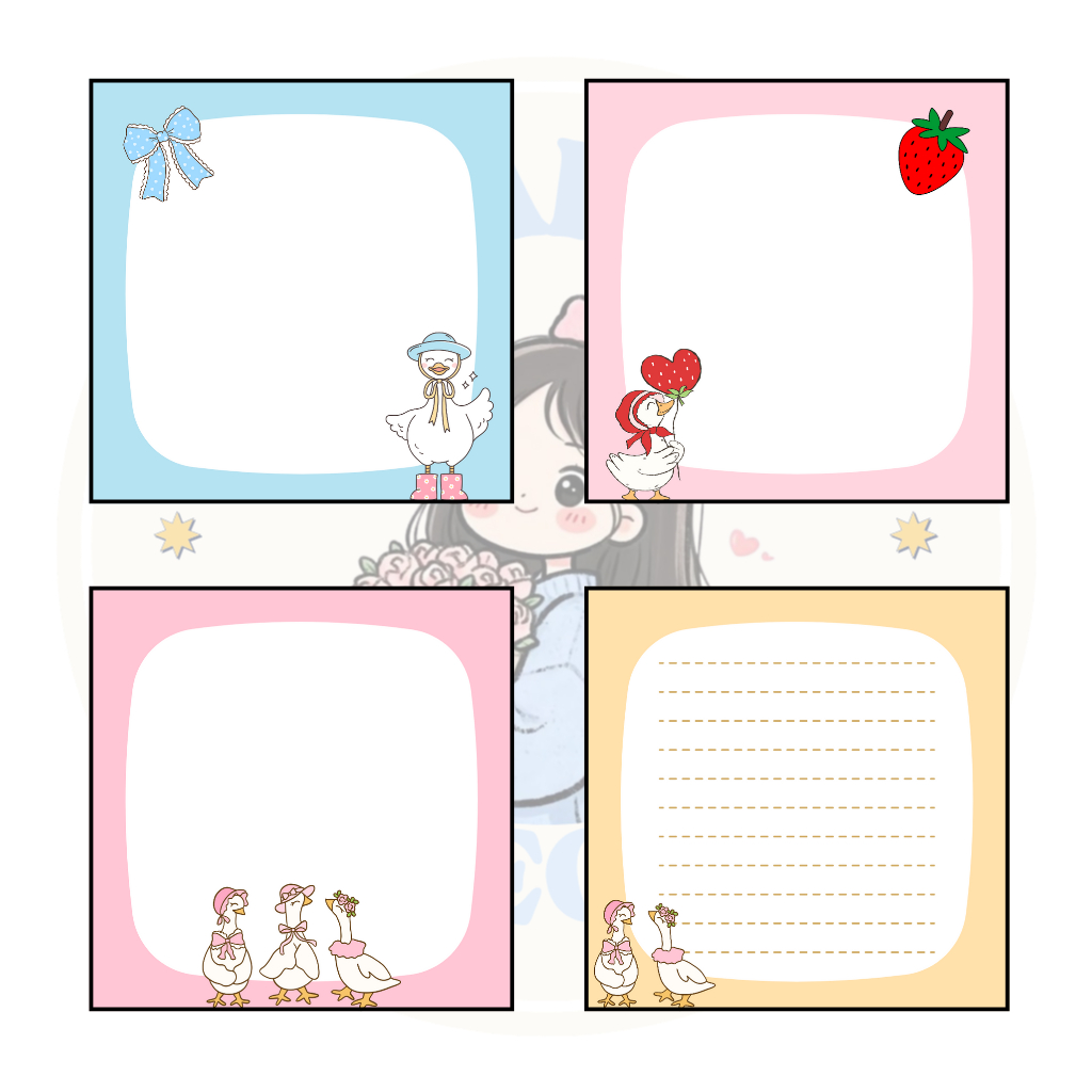

[Part 2] Sticky Note Lucu Angsa Kartun Aesthetic Warna Pastel|Memo Note Imut Cute Duck Notepad Kawai|kertas catatan aesthetic|memo tempel|sticky note termurah grosir|perlengkapan sekolah|notepad duck|kertas catatan aesthetic|stationery korea|note kartun