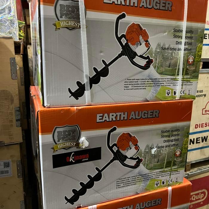 MESIN BOR TANAH / EARTH AUGER LENGKAP DENGAN MATA 4 INCH MERK OKINAWA