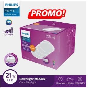 GROSIR Lampu Philips Downlight LED Meson 21W Led Paket Multipack 21Watt cahaya putih Beli 3 gratis 1