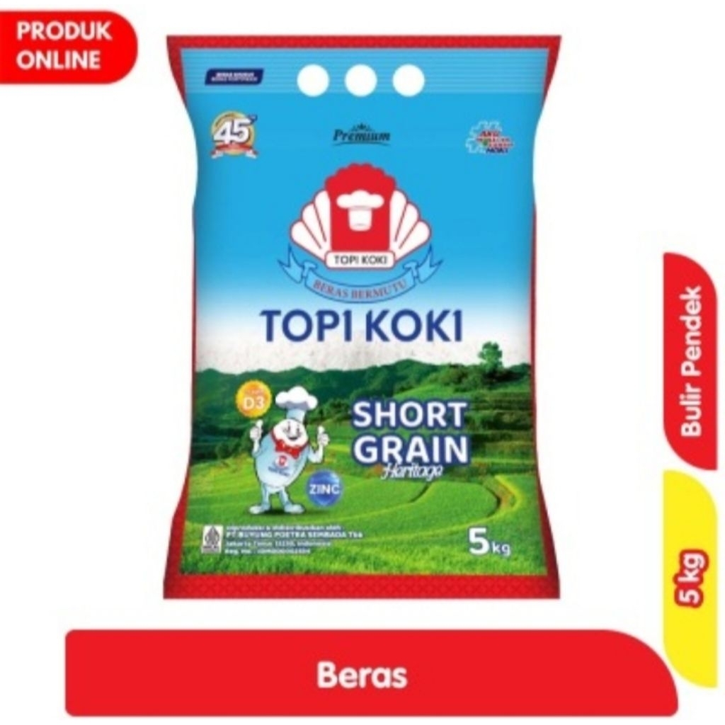 

Beras Topi Koki Short Grain 5 Kg
