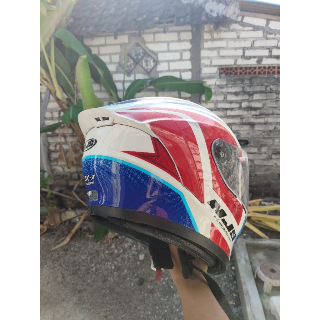 Helm Fullface NJS ZX1 TRICOLOR