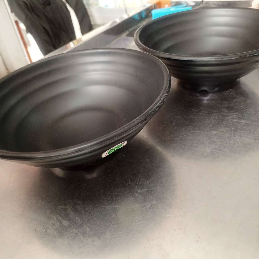 MANGKOK UDON GAYA JEPANG GOLDEN DRAGON W6308A HITAM 8 INCH