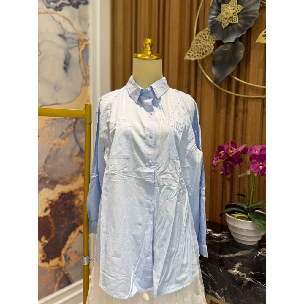 98131 KEMEJA HBT OVERSIZE / KEMEJA HBT / KEMEJA HBT KANTONG DUA / KEMEJA KANTOR