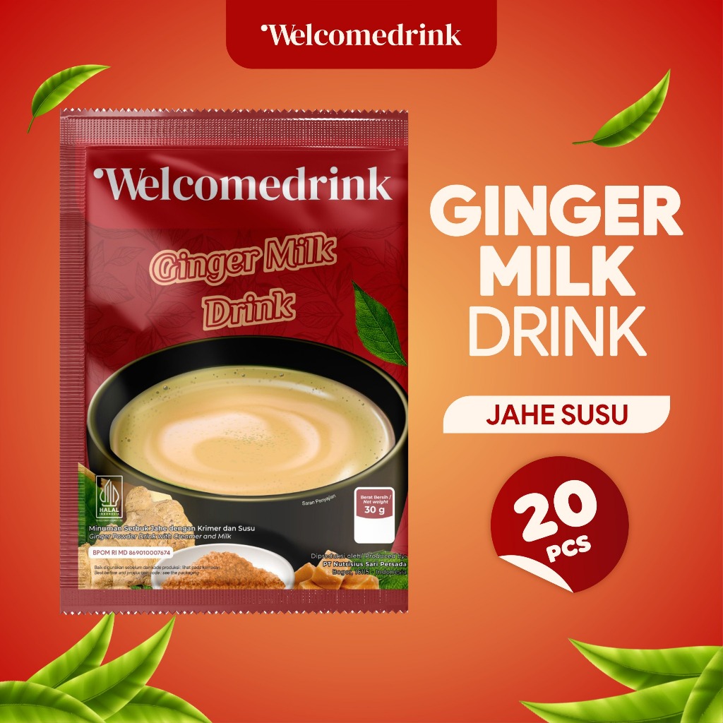 

Welcomedrink Ginger Milk 20pcs (Rencengan)