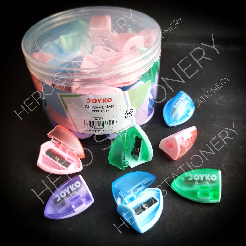 

Rautan serutan pensil sharpener trigonal pastel joyko B-175