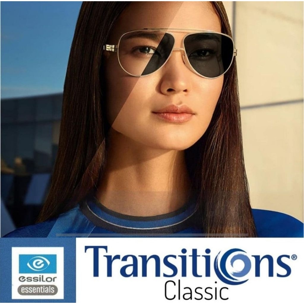 LENSA BLUECHROMIC TRANSITIONS CLASSIC GREY ELEMENT ESSILOR Kualitas Premium