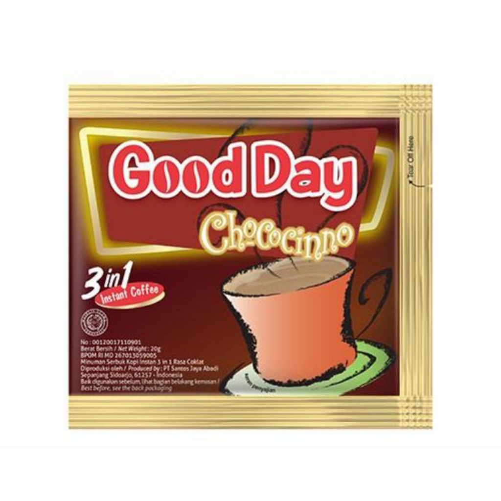 

Good day CHOCOCINNO kopi instan 3 in 1, 1renceng 10 sachet