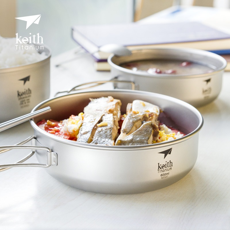 Keith Titanium Pot pan Cook Ti6053 - Nesting Panci alat masak camping Utralight Titanium