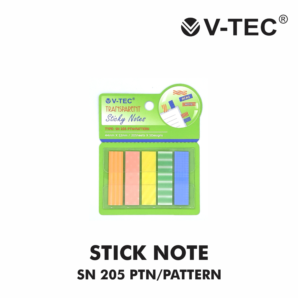

V-TEC STICKY NOTES SN-205 PTN/PATTERN / Sticky V-TEC 205