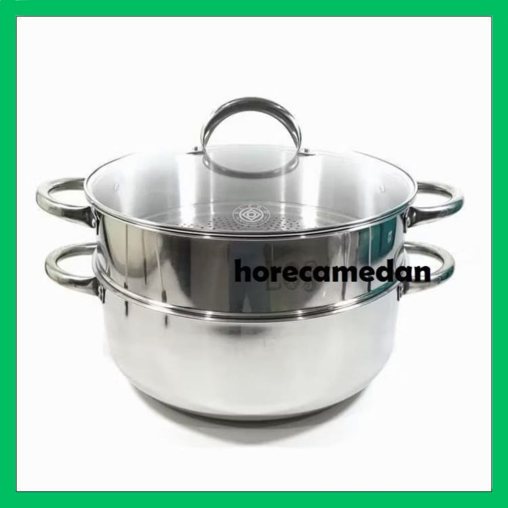 Supra Panci Kukus Steamer 32cm 36cm 40cm Susun 2 stainless steel tebal