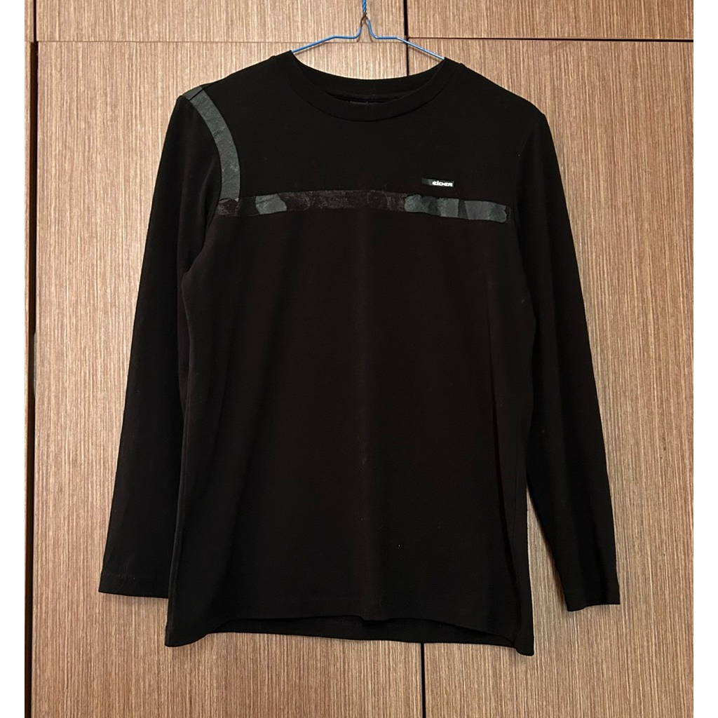 eider kaos hitam lengan panjang lembut pl