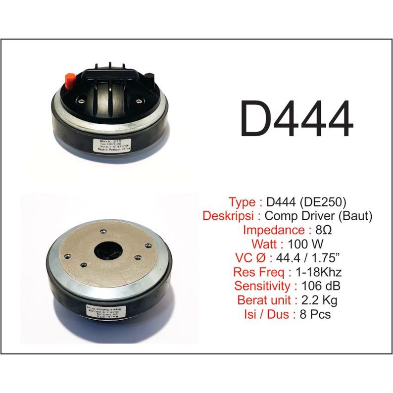 High Driver, Tweeter, Compresor Driver Merk STX 444