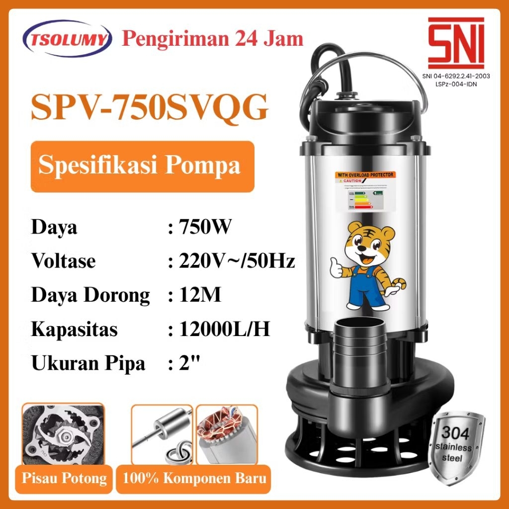 Pompa Celup Limbah Tsolumy   SPV-750SVQGF  OTOMATIS