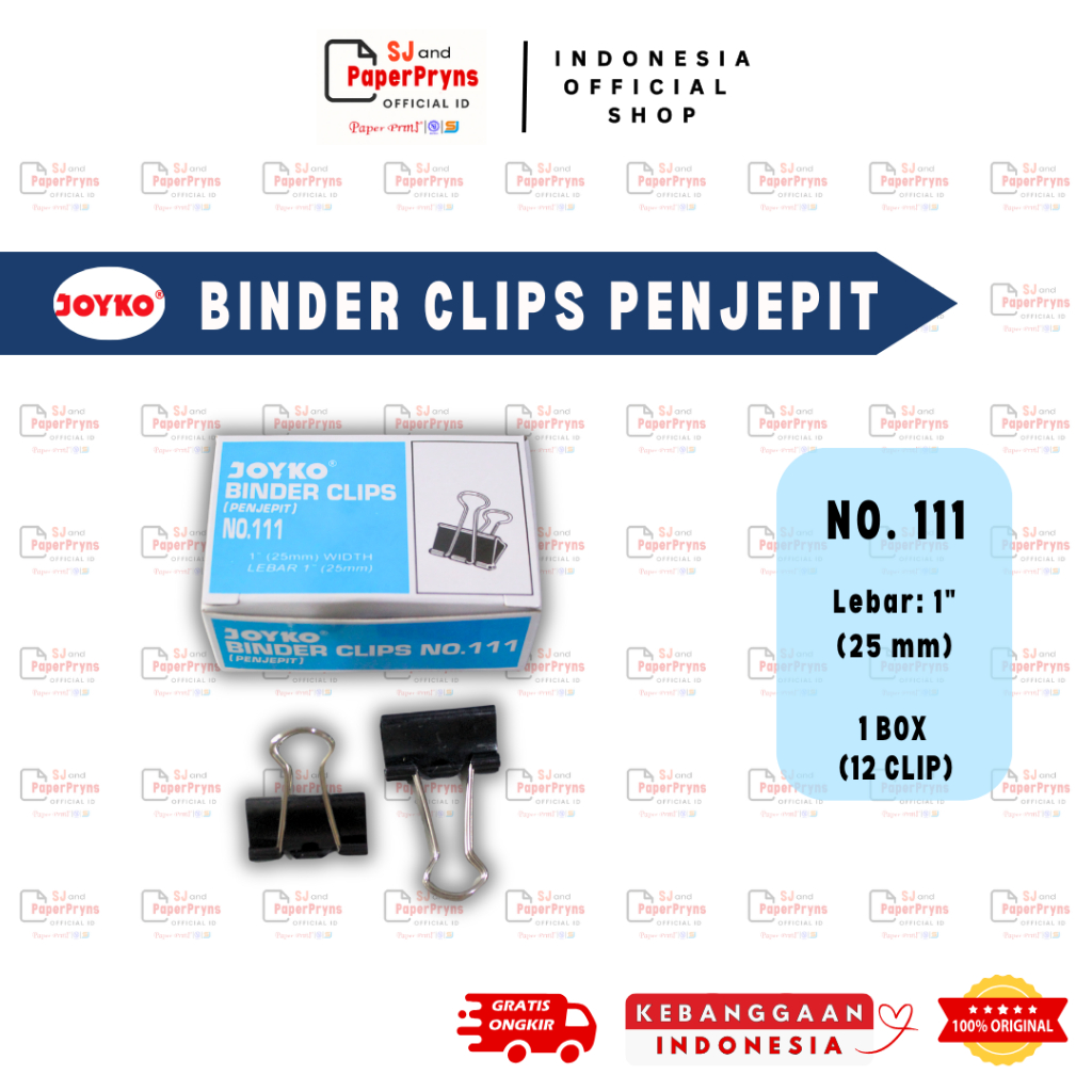 

Binder Clips Joyko No. 111 / Penjepit Dokumen 1” (25mm)