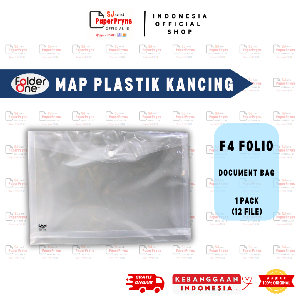 

Map Kancing Document Bag InterX F4 / Folio [1 PACK ISI 12]