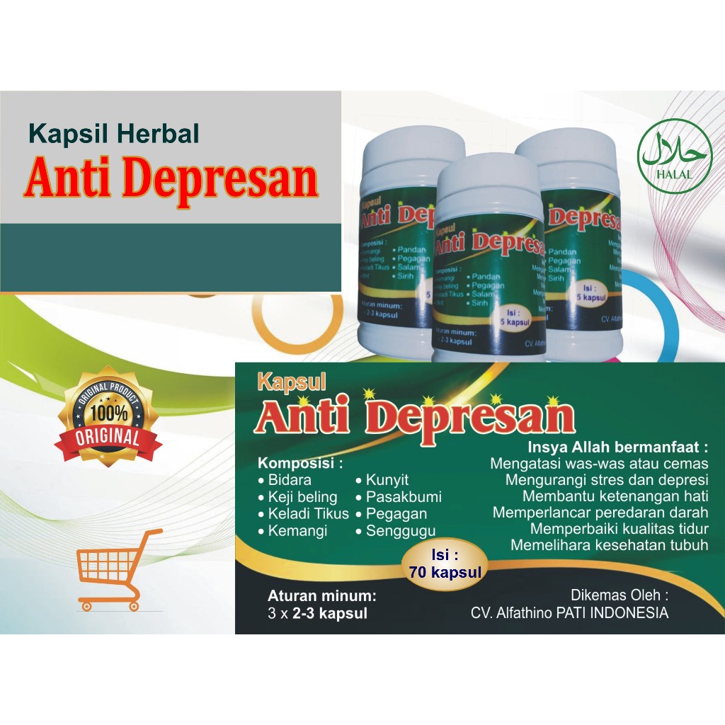 OBAT HERBAL ANTI DEPRESI, WAS-WAS | KAPSUL HERBAL ANTI DEPRESAN | OBAT RELAKSASI