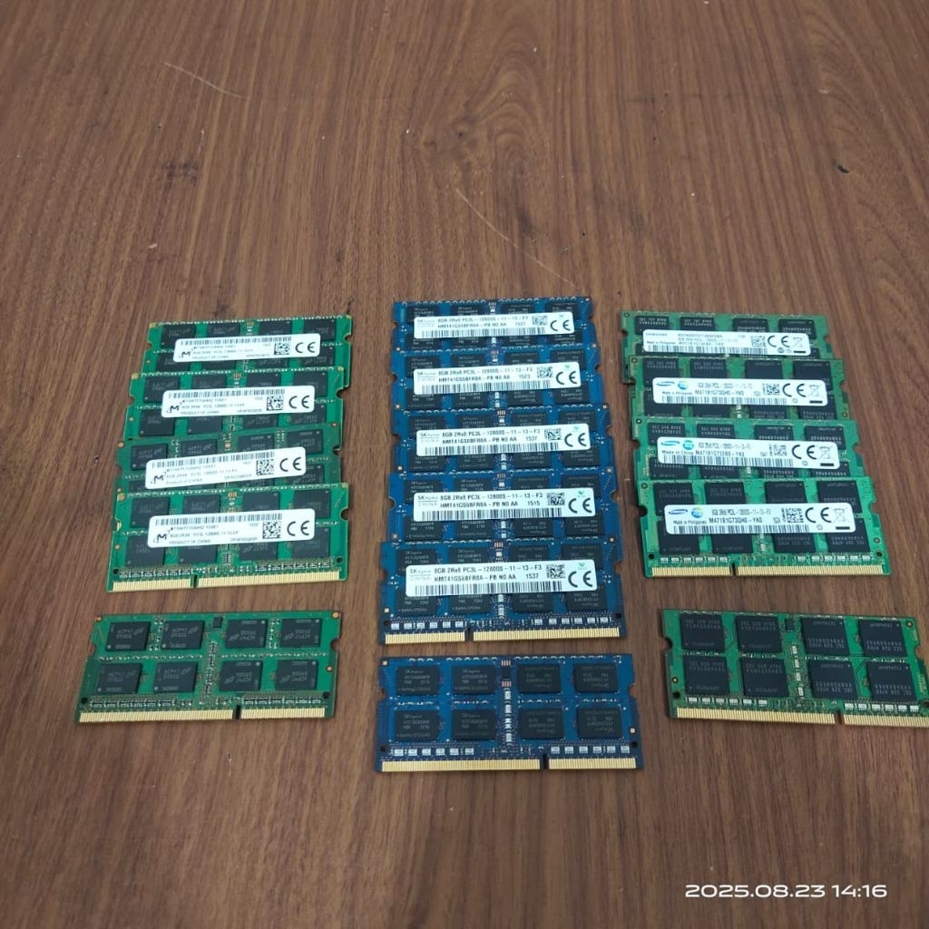 SODIMM RAM LAPTOP MEMORI 8GB DDR3L12800S samsung skhynix micron