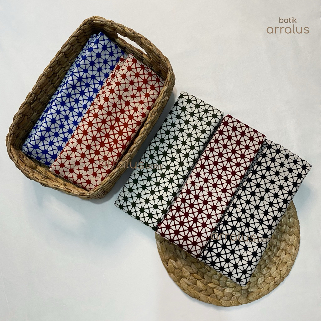 Batik Arralus - kain batik cap garutan motif popokan segi delapan