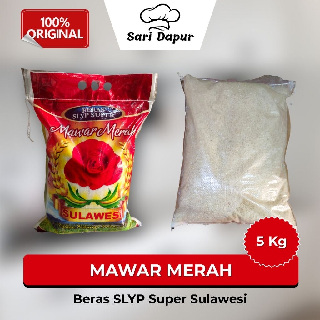 

MAWAR MERAH Beras SLYP Super Sulawesi 5 Kg