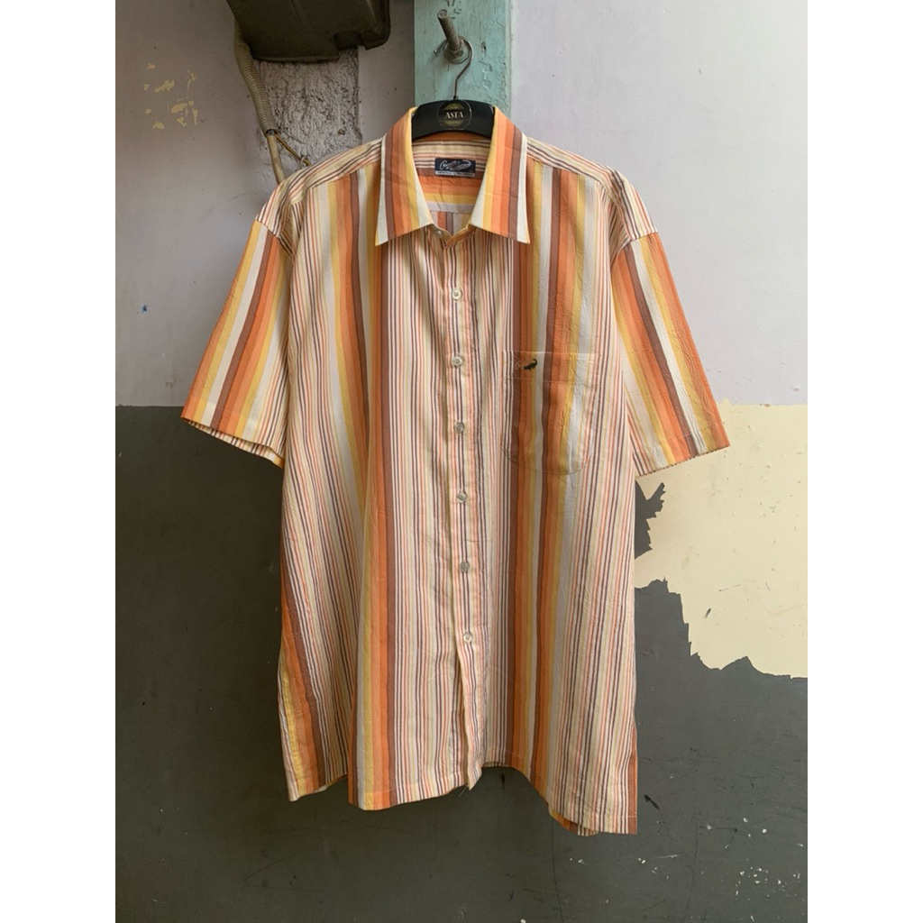 kemeja lengan pendek pria Crocodile 2XL preloved