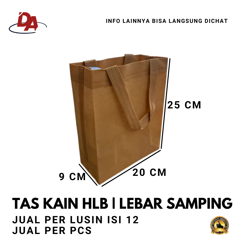 Tas Kain 20x25x9 Per PCS - Tas Spunbond - Tas kain Kanvas - Goodie bag