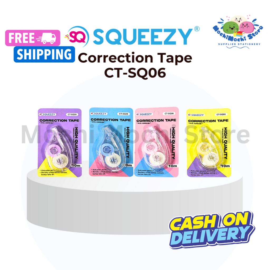

HARGA GROSIR Correction Tape Kertas CT-SQ06 | Correction Tape 10m | Correction Tape Pita CT-SQ06 | Pita Koreksi | Tipex Roll Tip-Ex