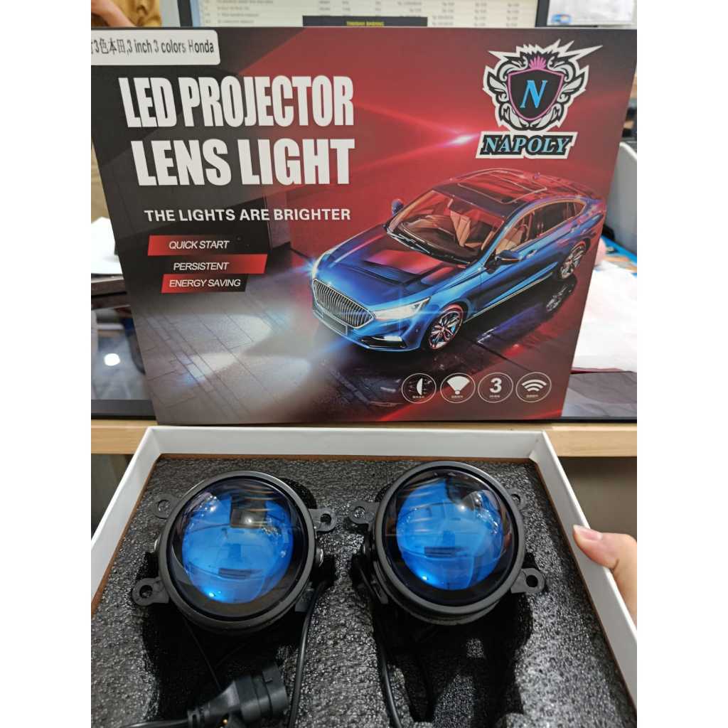 BILED FOGLAMP PROJIE PROJECTOR  3 WARNA NAPOLY 3 INCHI