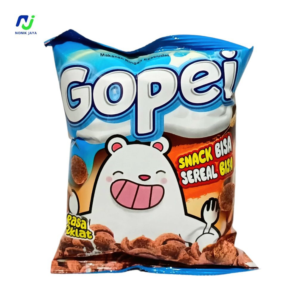 

( 1 PACK ISI 10 PCS ) Gopei Cokelat Sereal Snack Berhadiah Uang Pack Isi 10 Pcs@20gr SNACK SEREAL
