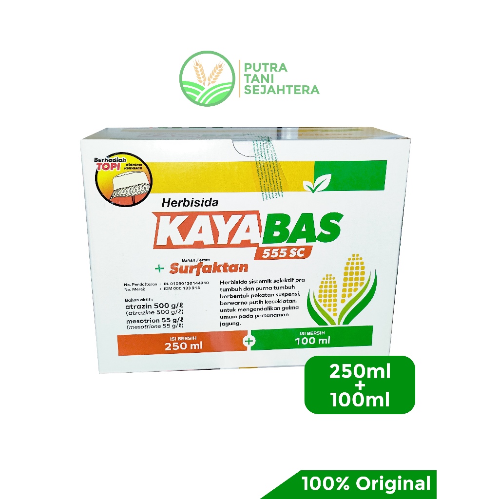Herbisida Jagung KAYABAS 555SC 250ml + 100ml Herbisida sistemik selektif pra tumbuh dan purna tumbuh