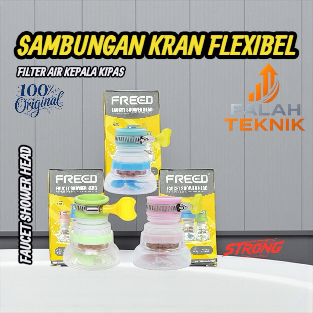 Filter Saringan Kran Air Kepala Keran Putar Sambungan FLEXIBLE Bisa Putar 360 Shower Plastik FREED