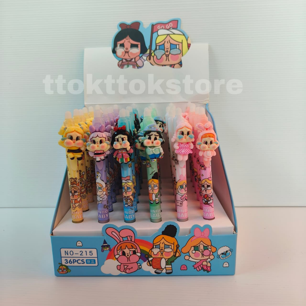 

PULPEN GEL CETEK RAINBOW BABY KARAKTER/PULPEN GEL CETEK LUCU/PULPEN LUCU BISA DIHAPUS RAINBOW BABY