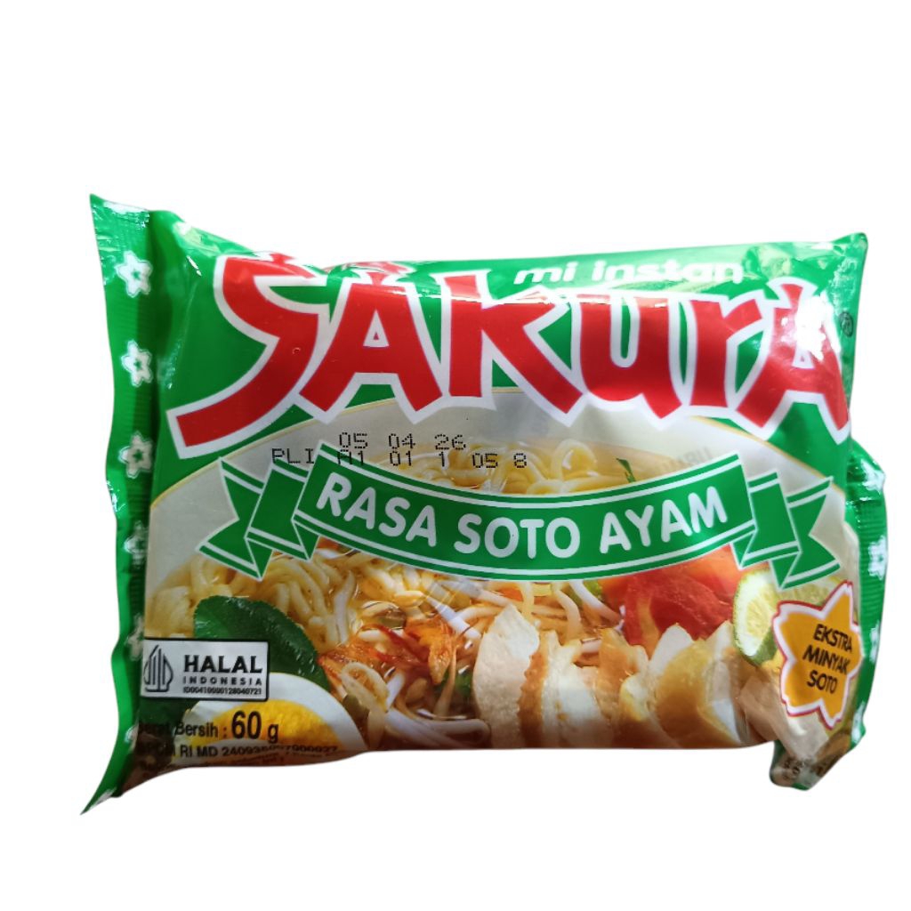 

Mie Kuah Sakura Rasa Soto Ayam 60gr Mi