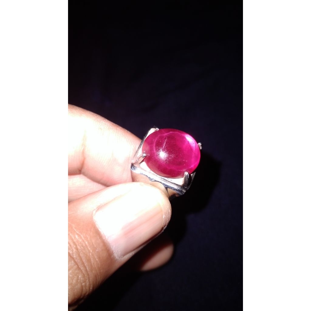 Cincin akik ruby (merah delima)