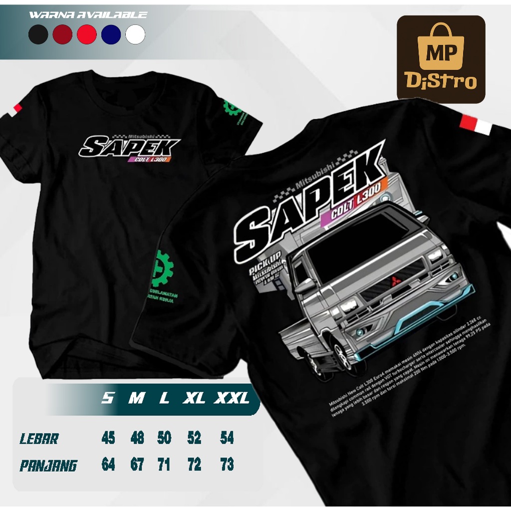 KAOS MITSUBISHI SAPEK COLT L300 - KAOS PICKUP L300 - KAOS RACING MOBIL - COCOK UNTUK PRIA DAN WANITA