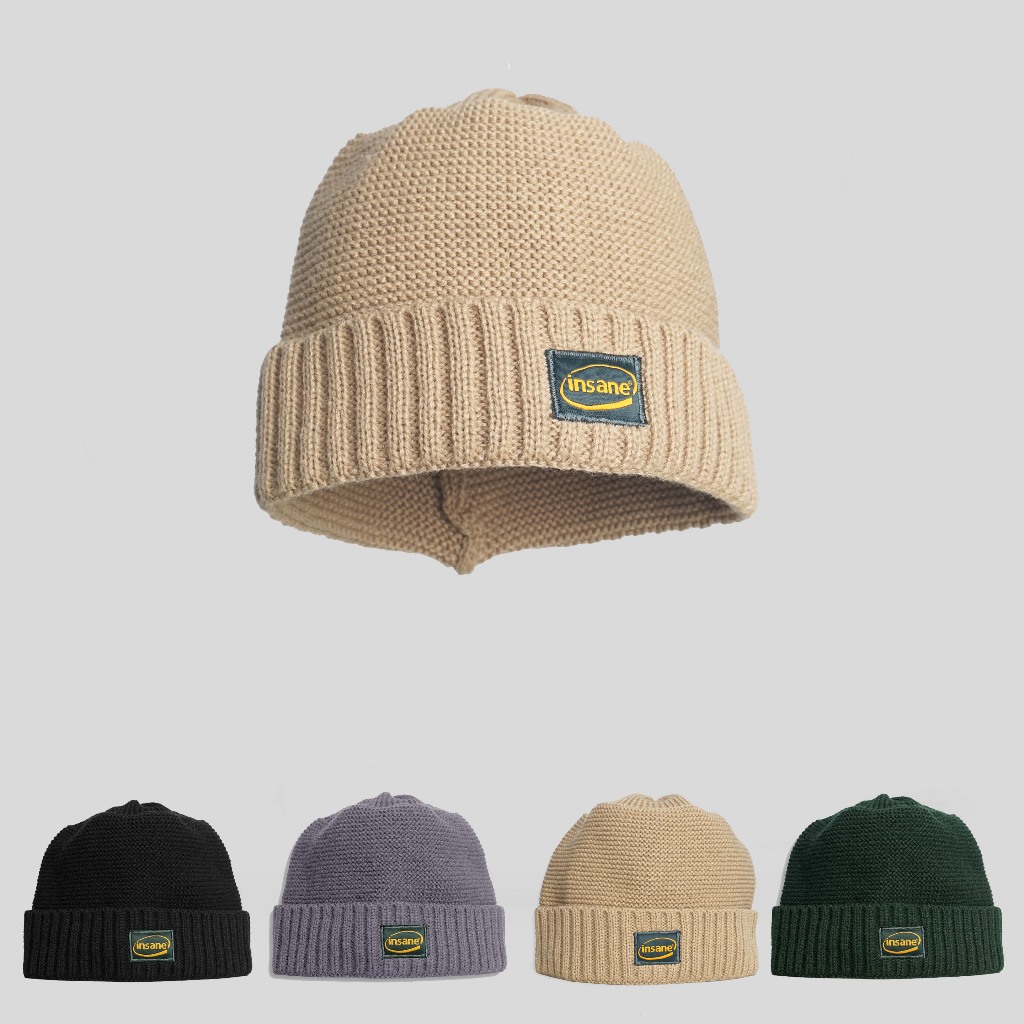 INSANELtd - Topi Kupluk distro Pria Wanita | Short Beany Hat Dome