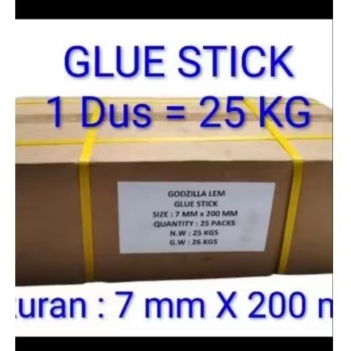 

1 Dus isi 25 Kg Glue Stick / Lem Bakar ukuran Kecil merk Godzilla Lem
