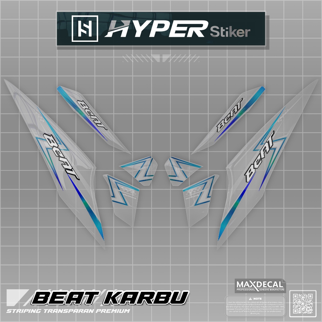 STRIPING TRANSPARAN HONDA BEAT KARBU/STIKER VARIASI BEAT/STRIPING BEAT KARBU 2008-2012 TRANSPARAN