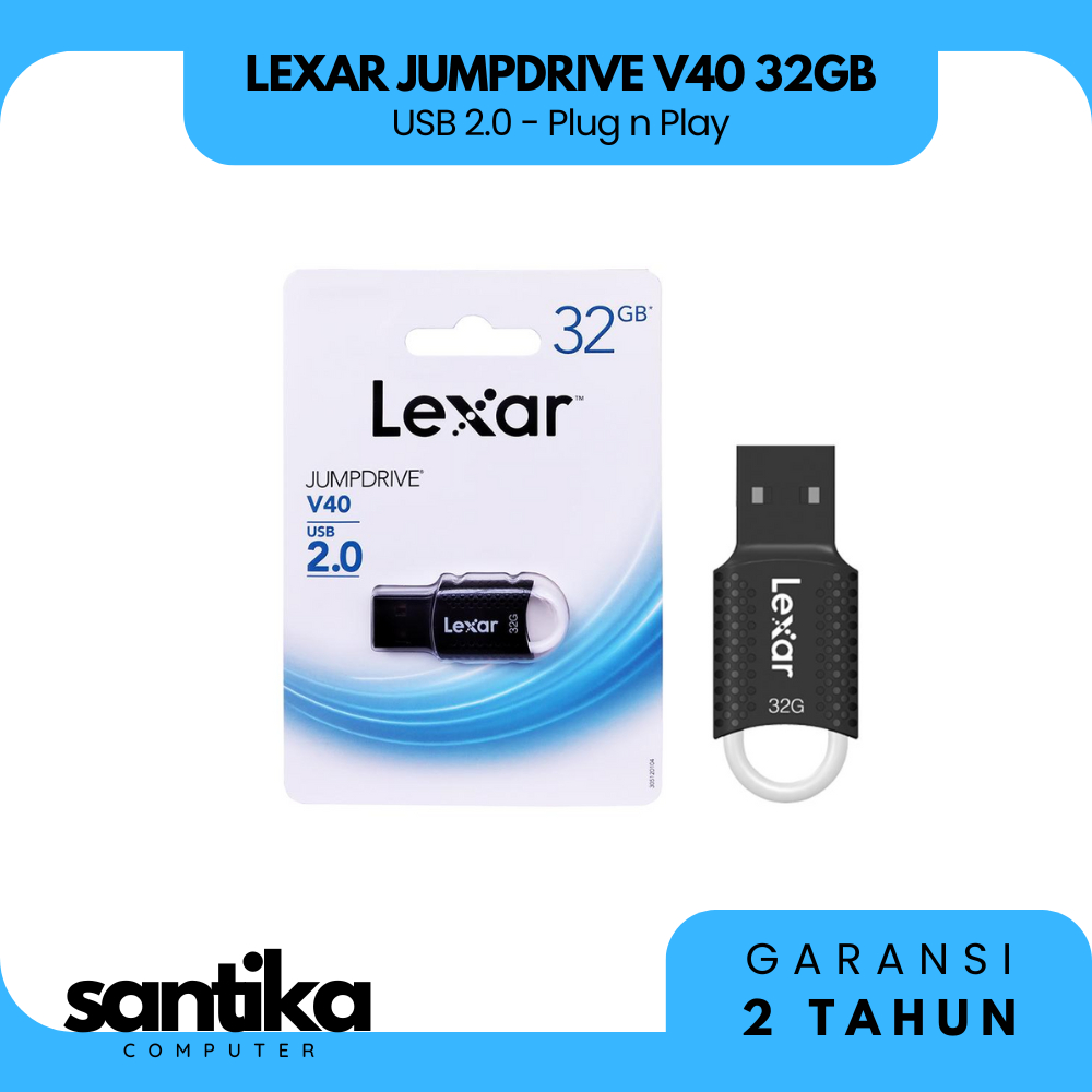 Flashdisk Lexar Jumpdrive V40 32GB USB 2.0 - Usb Flashdisk Lexar