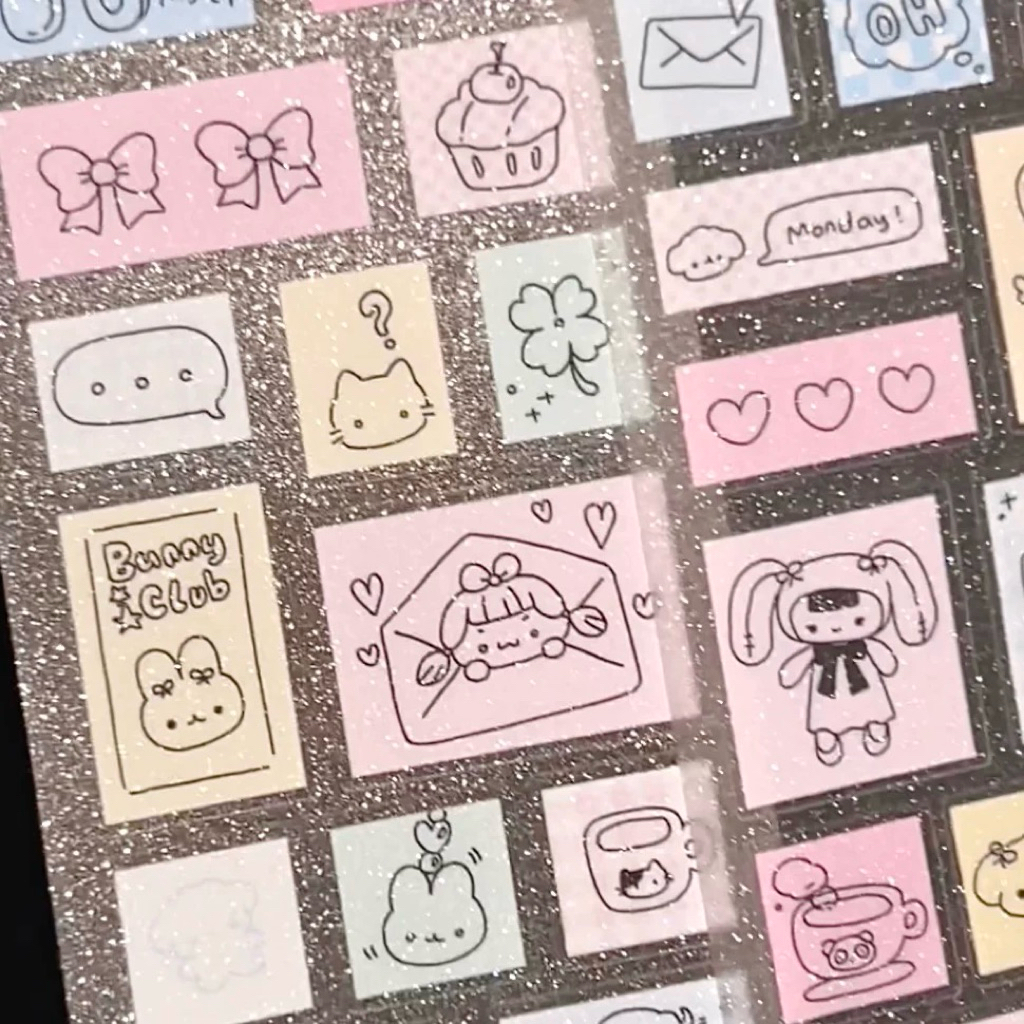 

[35cm] Kawaii Pastel Label share sticker roll - stiker dekorasi kawaii pink jurnal journaling