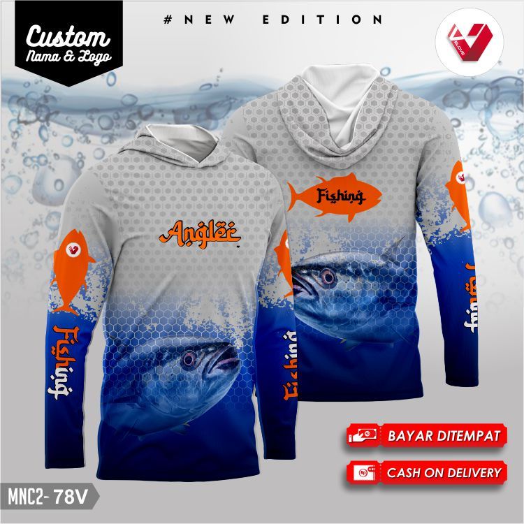 Baju Jersey Mancing / Kaos Fishing / Baju Fishing Mania / Mancing Club FullPrint GRATIS NAMA & LOGO.
