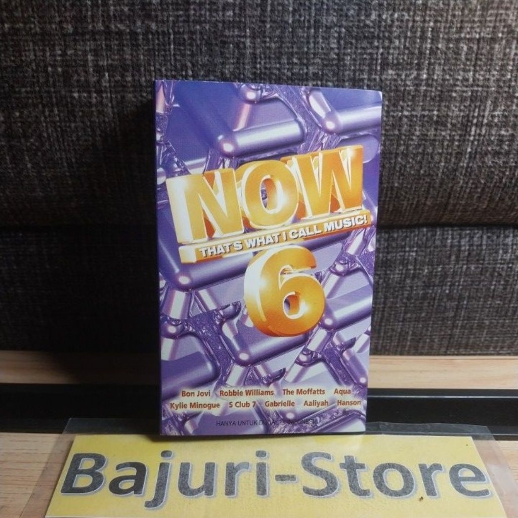 Kaset Pita Now 6 "Bon Jovi" "Robbie Williams" "Kylie Minogue" "Enrique Iglesias" "The Moffats" "Aqua