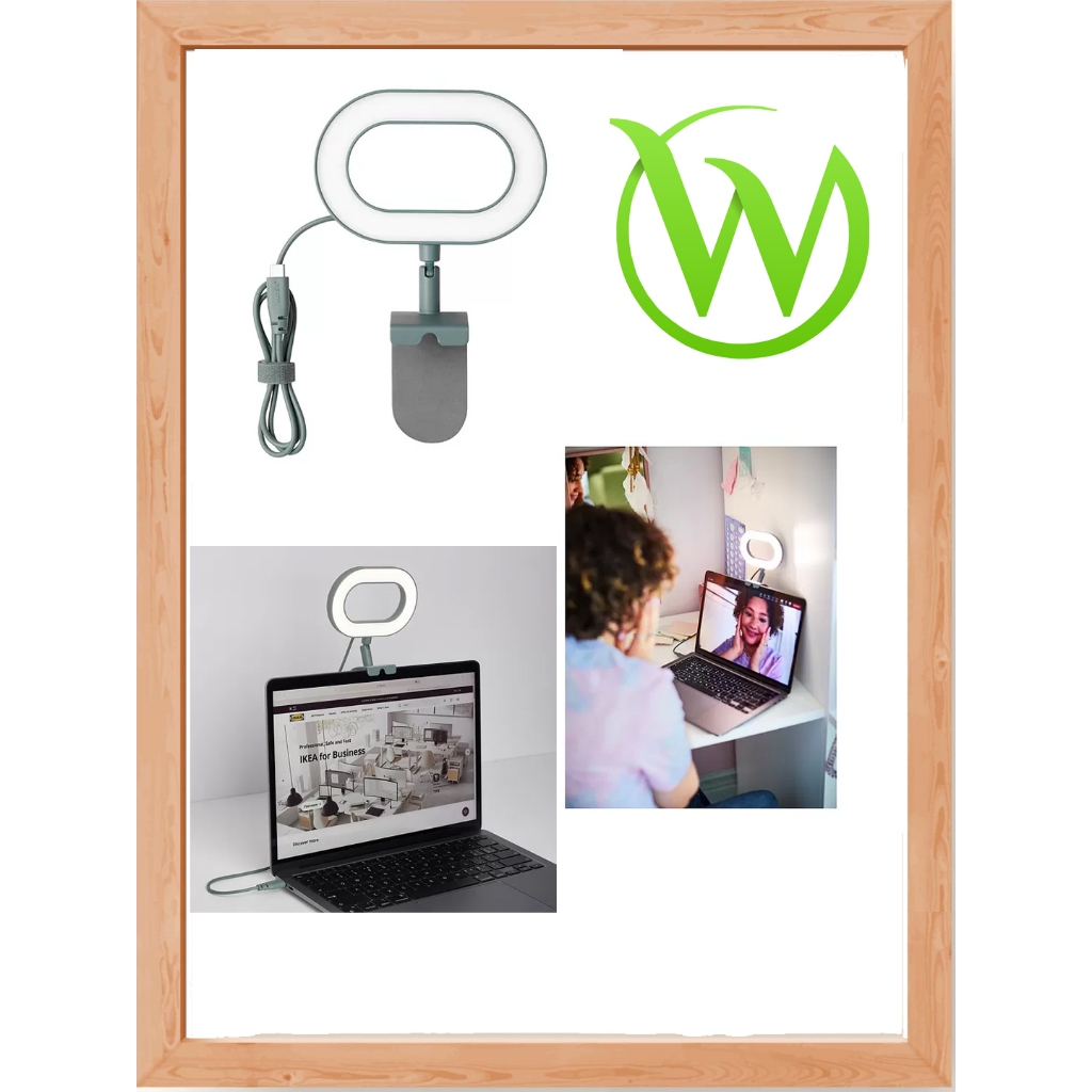 Lampu cincin led 4 warna lampu laptop video meeting STANKREGN LED ring lamp , dapat diredupkan/toska