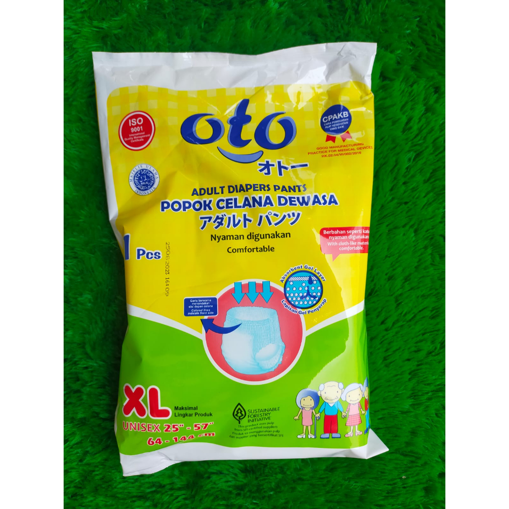 Popok Dewasa dan Pampers Dewasa model Celana SIZE XL Merk Ternama dan terlaris OTO Diapers PANTS / L