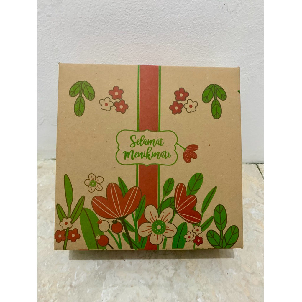 

100 Pcs Dus Motif || Dus Nasi Dus Kue uk 18x18x7 || Kardus Nasi/Kue ||